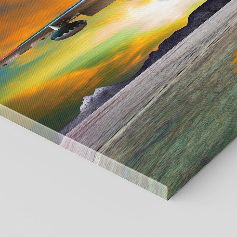 Obraz na płótnie 120x60 - Moc wojskowego transportu: Samolot na misji - samolot, wojsko