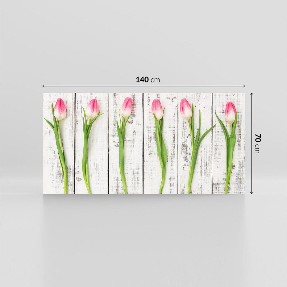 Obraz na płótnie 140x70 - Kwintesencja Piękna - kwiaty, tulipany