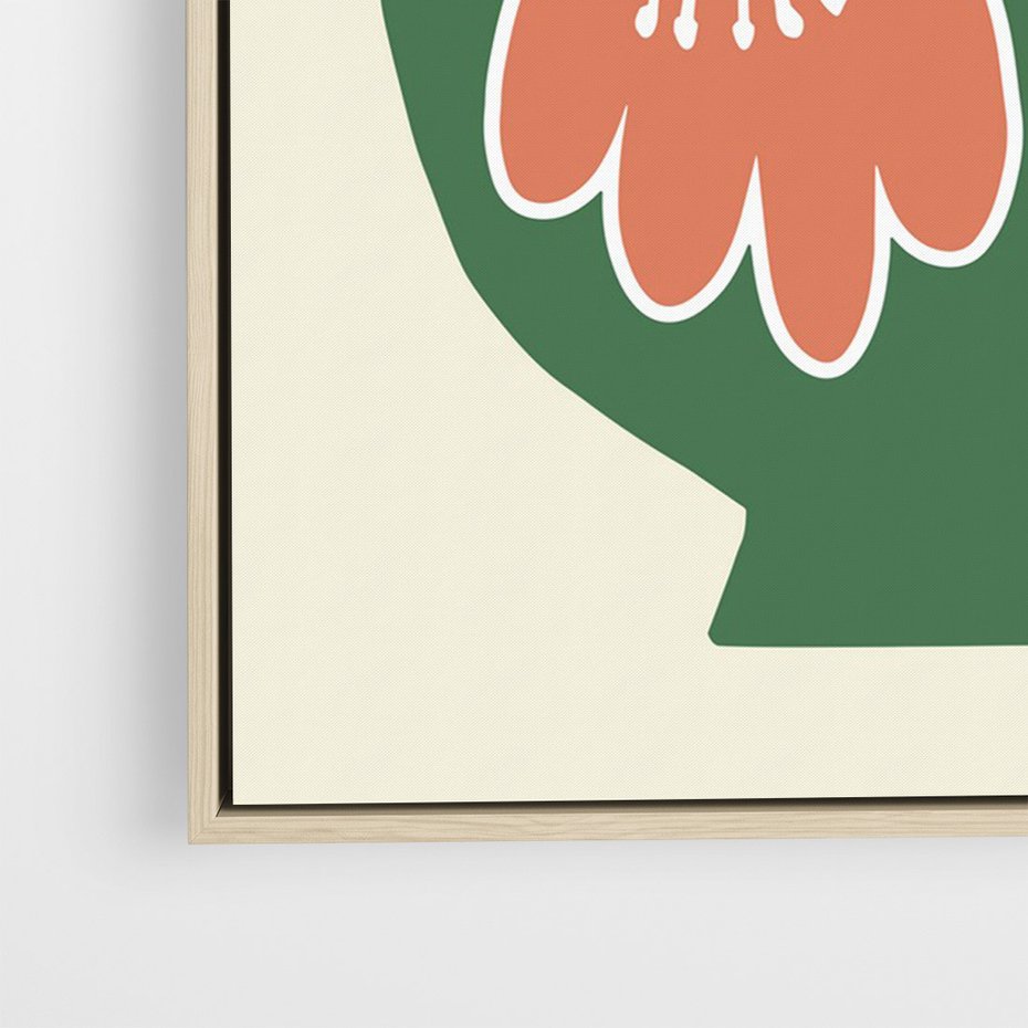 Obraz w ramie 50x70 - Kreatywne Impulsy - boho styl, wazon - rama drewno