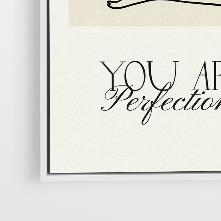 Obraz w ramie 70x100 - Harmonia Kształtów Bez Granic - siła kobiecości, rysunek - rama biała