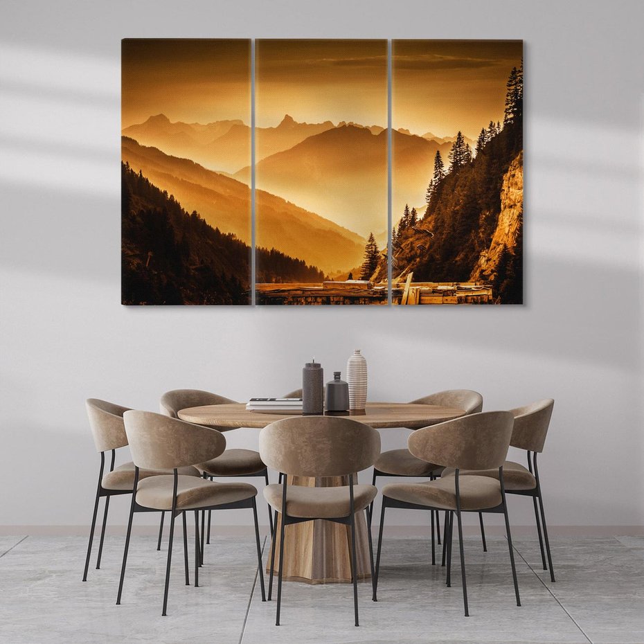 Obraz na płótnie 120x80 - Góry w krajobrazie - góry, krajobraz