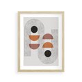 Plakat w ramie 30x40 - Nowoczesna Abstrakcja - geometria, grafika - rama drewno