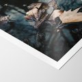 Plakat bez ramy 30x40 - Jesienne Liście w Kałużach: Odbicie Natury - jesienne liście wkałuży, fotografia