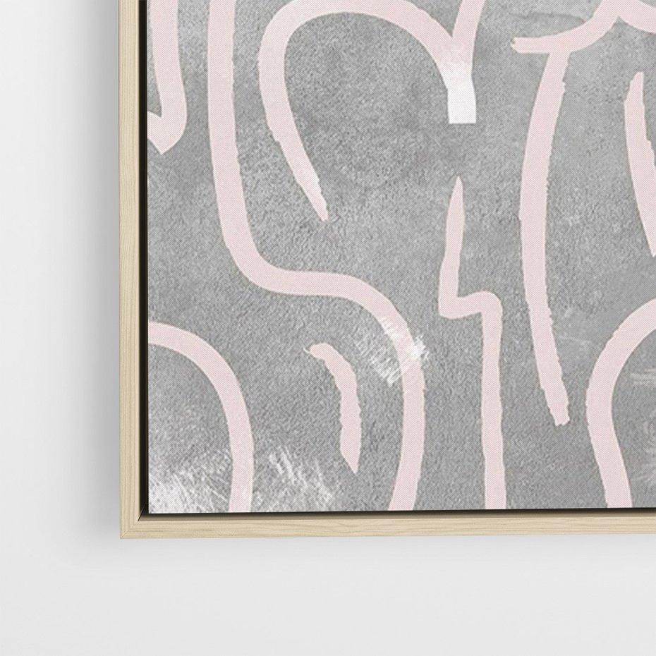 Obraz w ramie 50x70 - Sploty odblasków i zawirowań - abstrakcyjne rysunki, wzorek - rama drewno