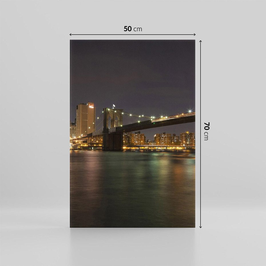 Obraz na płótnie 50x70 - Most nad nowojorską panoramą - most, Nowy Jork