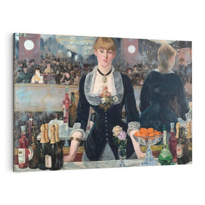 Obraz na płótnie 70x50 - "Bar w Folies-Bergère" (1882) Edouard Manet - Reprodukcja - reprodukcja, obraz na płótnie