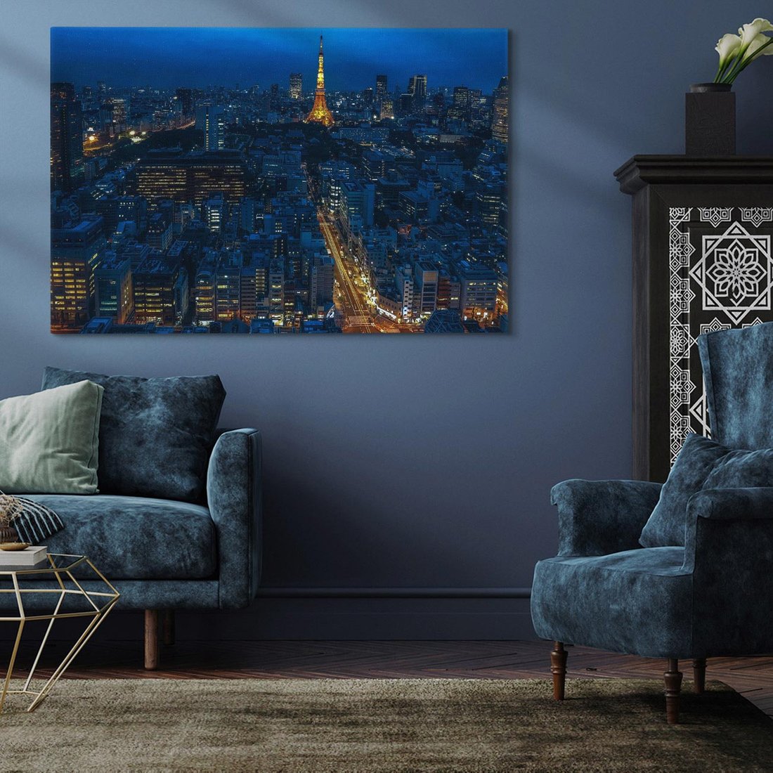 Obraz na płótnie 120x80 - Nocne impresje Paryża we Francji - Francja, Paryż