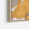Obraz w ramie 100x70 - Złote Maźnięcia Pędzla - złota abstrakcja, plamy - rama drewno