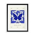 Plakat w ramie 50x70 - Wibracje Wnętrza - nowoczesny plakat, odcienie błękitu - rama czarna