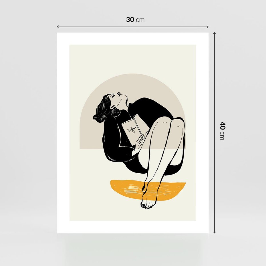 Plakat bez ramy 30x40 - Kształt Kobiecego Portretu - grafika, kobieta