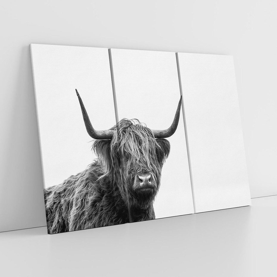 Obraz na płótnie 120x80 - Moc i Spokój - amerykańskie bydło, byk