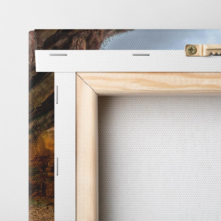 Obraz na płótnie 80x120 - Plaża Morza z Skałami - plaża, morze