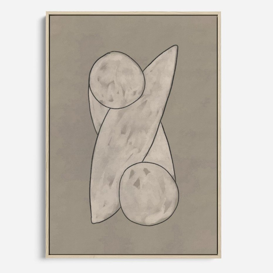 Obraz w ramie 80x120 - Zaklęte Anomalie - nowoczesna geometryczna sztuka, loftowe wnętrze - rama drewno