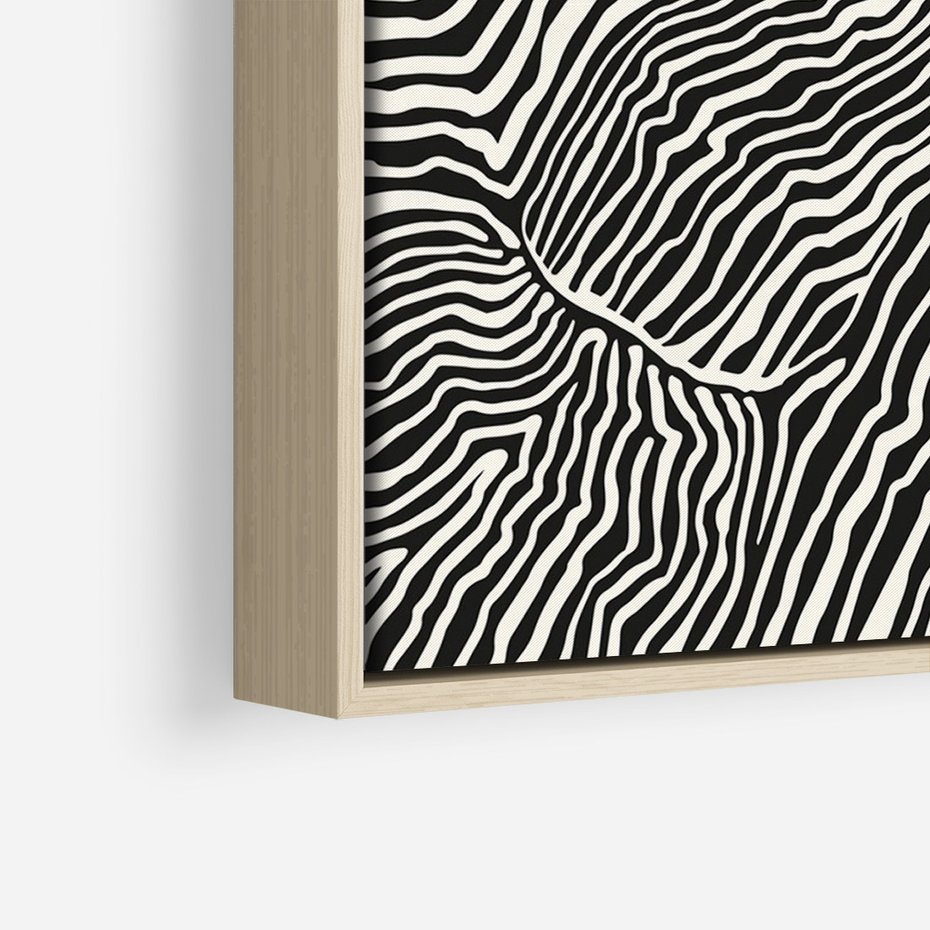 Obraz w ramie 70x100 - Migoczące Kontury - boho plakat, rycina - rama drewno