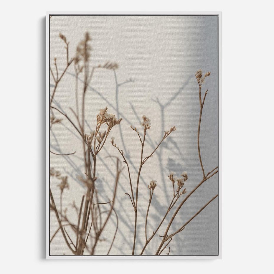 Obraz w ramie 50x70 - Boho gałązki suche - gałązki, suche - rama biała