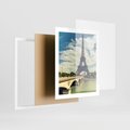 Plakat w ramie 40x50 - Wieża Eiffla - Ikona Paryża - wieża, Eiffla - rama biała