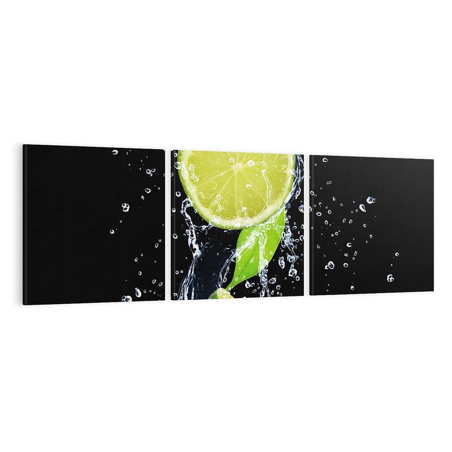 Obraz na płótnie 120x40 - Świeżość Cytrusów - limonki, cytryny