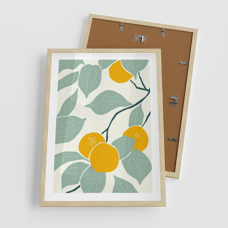 Plakat w ramie 50x70 - Wewnętrzna Melodia - plakat, nowoczesna sztuka - rama drewno