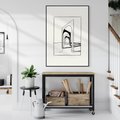 Obraz w ramie 50x70 - Poezja światła i cienia - nowoczesna sztuka, minimalistyczny styl - rama czarna