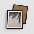 Plakat w ramie 40x50 - Tropikalna Harmonia - palmy na tle nieba - rama czarna