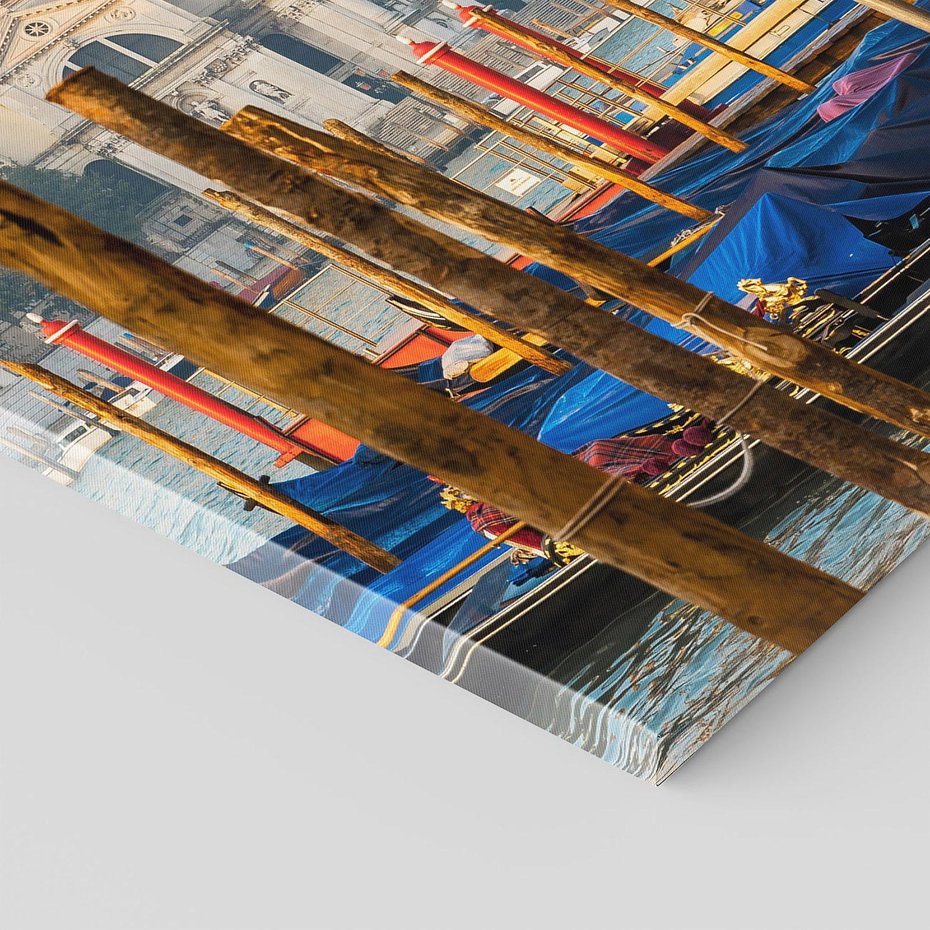 Obraz na płótnie 50x70 - Urok Wenecji - fotografia, przystań w Wenecji