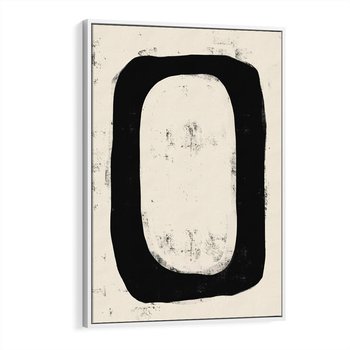 Obraz w ramie 80x120 - Wnętrza Kształtów - abstrakcja, minimalizm - rama biała