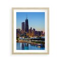 Plakat w ramie 40x50 - Miasto nad Rzeką - miasto, rzeka - rama drewno