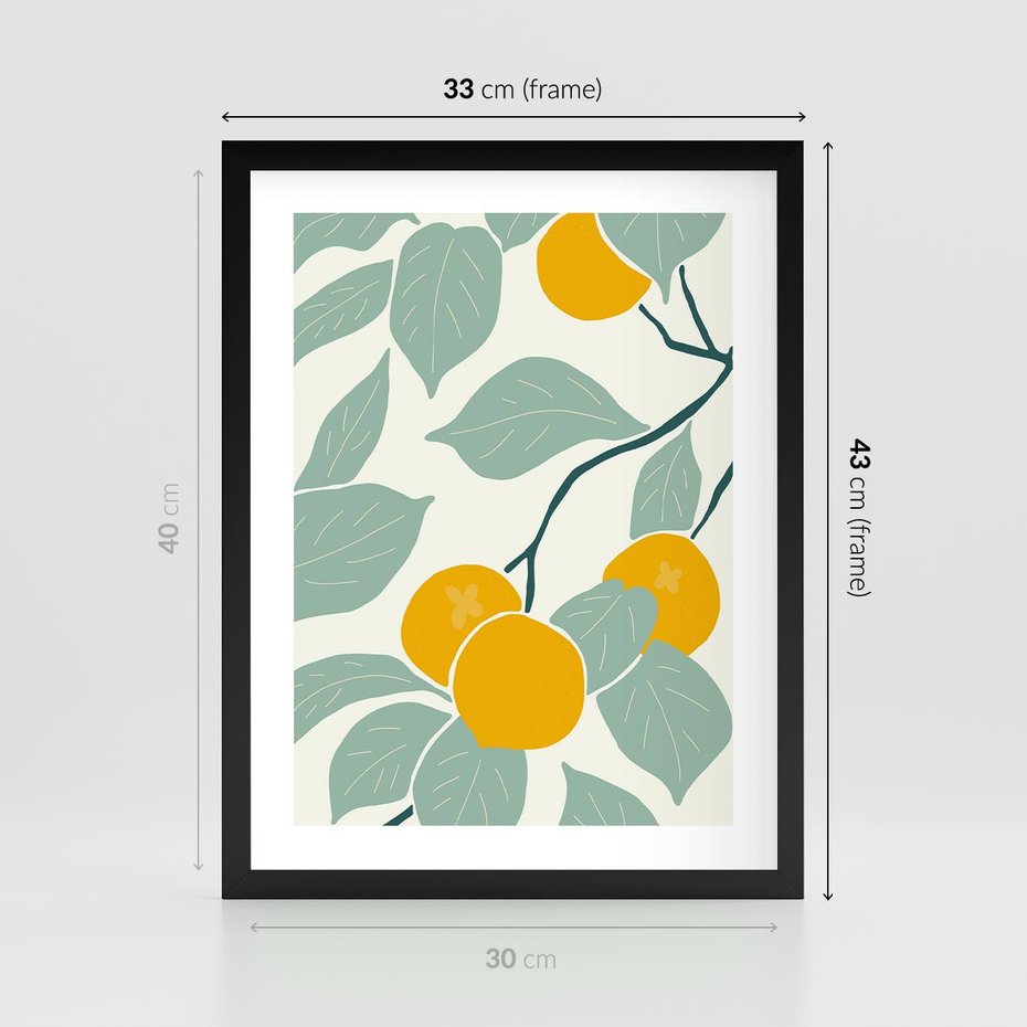 Plakat w ramie 30x40 - Wewnętrzna Melodia - plakat, nowoczesna sztuka - rama czarna