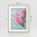 Plakat w ramie 30x40 - Hiacynty w Kwiatowej Kompozycji - hiacynty, kwiaty - rama drewno