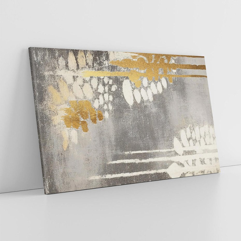 Obraz na płótnie 100x70 - Malowane impresje zmysłów - abstrakcyjne plamy, linie