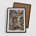 Plakat w ramie 50x70 - Tajemniczy Stróż - sowa, las - rama czarna