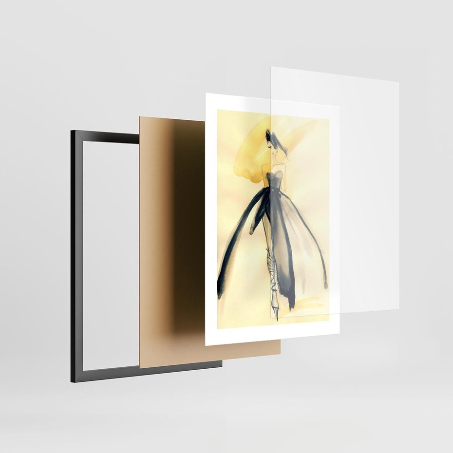 Plakat w ramie 30x40 - Ekspresja Wyrazu - abstrakcja, kobieta - rama czarna