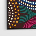 Obraz w ramie 70x100 - Energia Wzorców - enticzne wzory, kształty - rama czarna