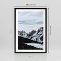 Plakat w ramie 50x70 - Malowniczy Krajobraz ze Śniegiem - góry, śnieg - rama czarna