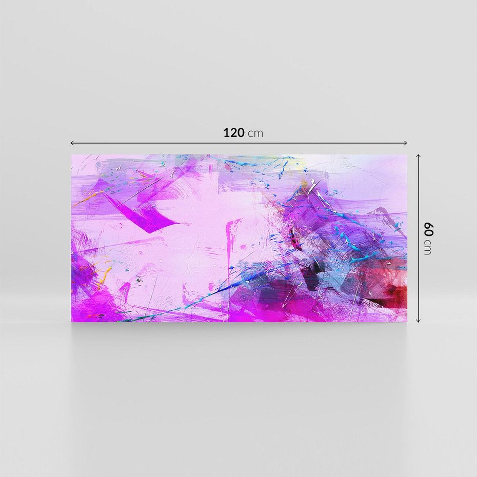 Obraz na płótnie 120x60 - Abstrakcja: wyrafinowany świat form i kolorów - abstrakcja