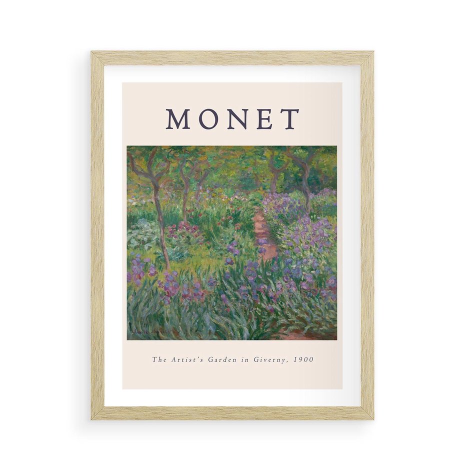 Plakat w ramie 50x70 - Reprodukcja Moneta - Monet, reprodukcja - rama drewno