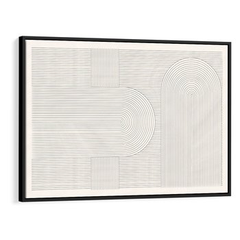 Obraz w ramie 70x50 - Geometryczna Elegancja Mid Century - mid century, minimalizm - rama czarna