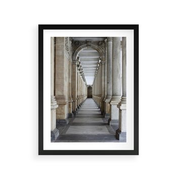 Plakat w ramie 40x50 - Uroki Kolumn - kolumny, architektura - rama czarna