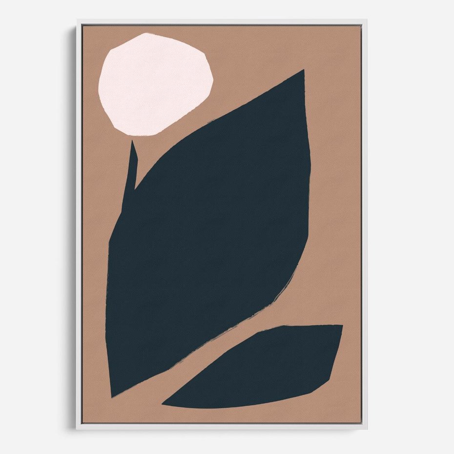 Obraz w ramie 80x120 - Rozkwitająca Wolność Boho - abstrakcyjny obraz, plakat - rama biała