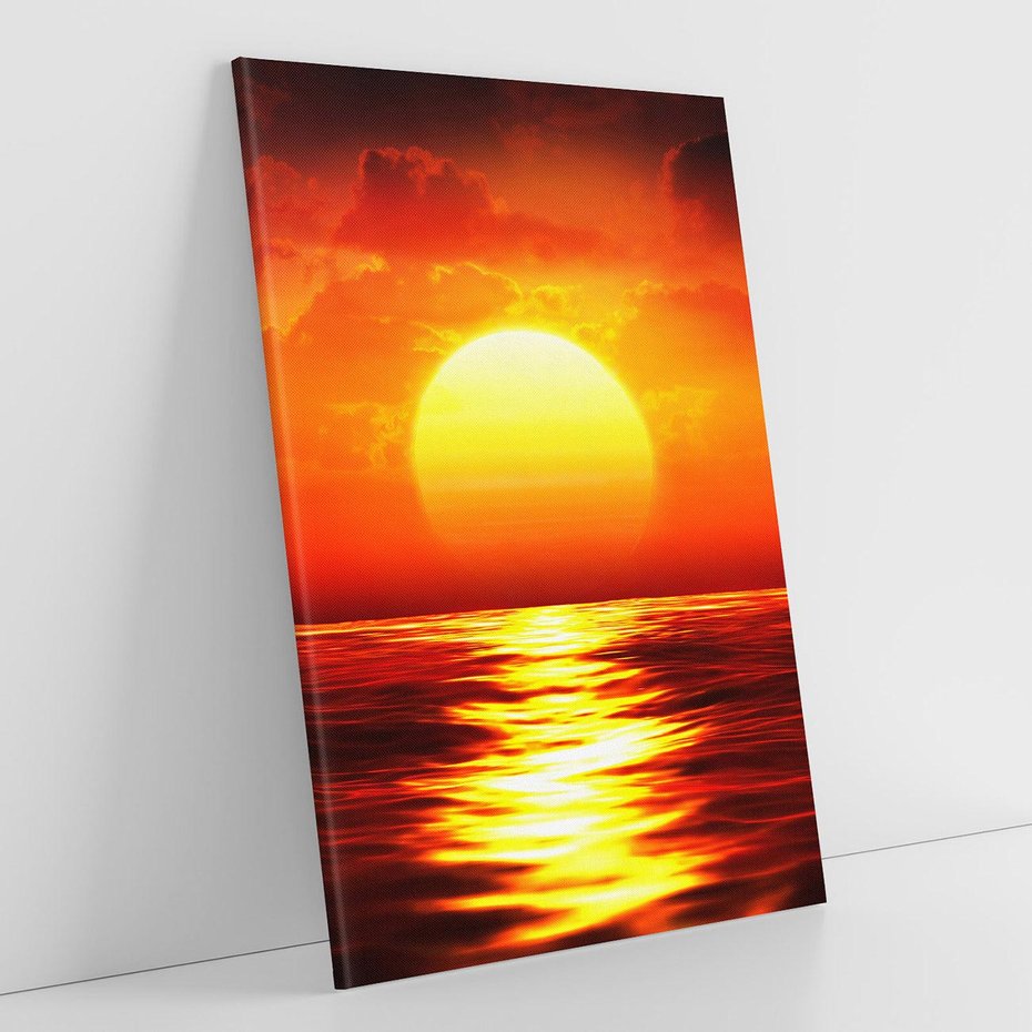 Obraz na płótnie 50x70 - Romantyczny Zachód Słońca nad Morzem - zachód, słońca
