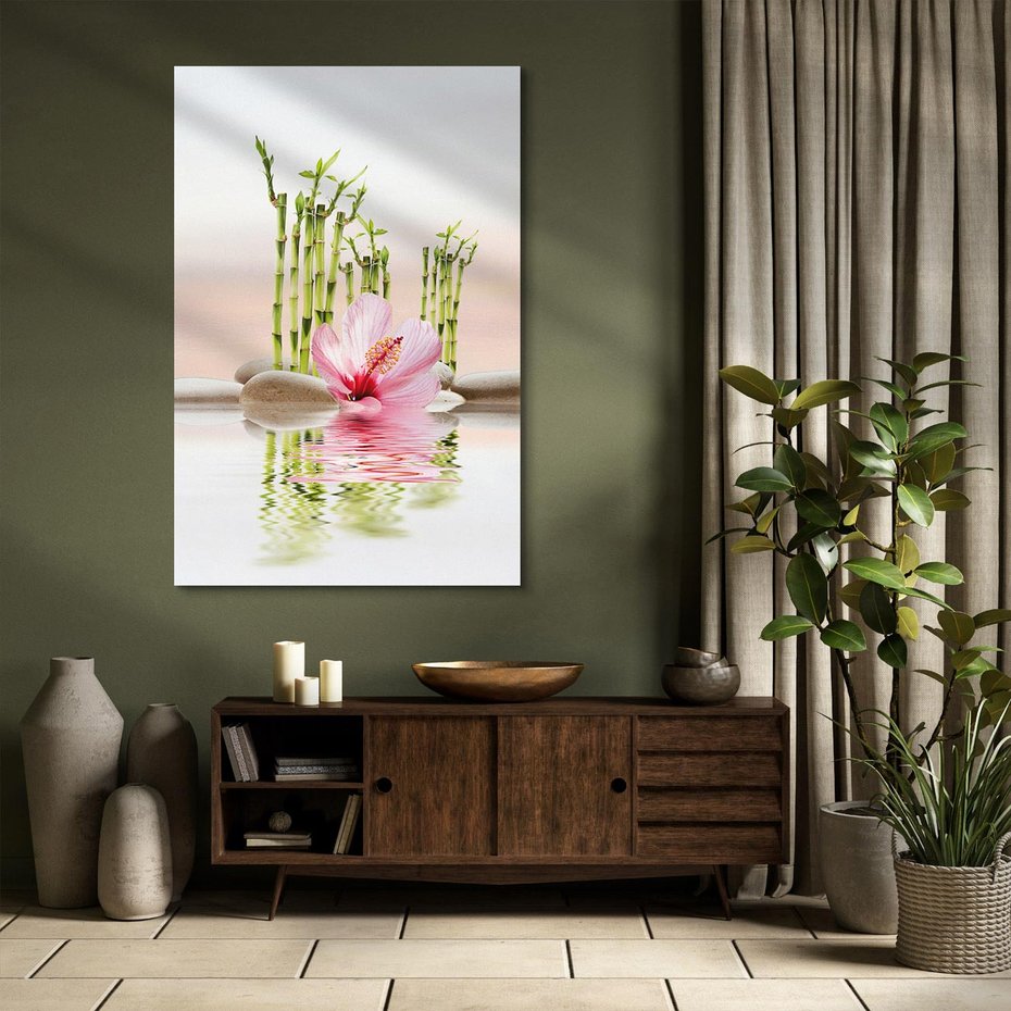 Obraz na płótnie 70x100 - Harmonia i relaks - spa, bambus