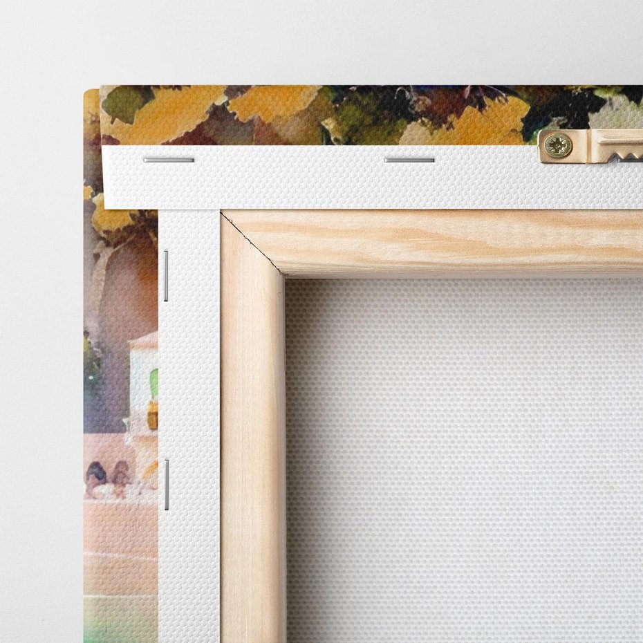 Obraz na płótnie 80x120 - Na Zboczu - akwarela, nadmorski pejzaż