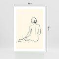 Plakat bez ramy 50x70 - Akt w Minimalizmie - kobieta akt, minimalizm
