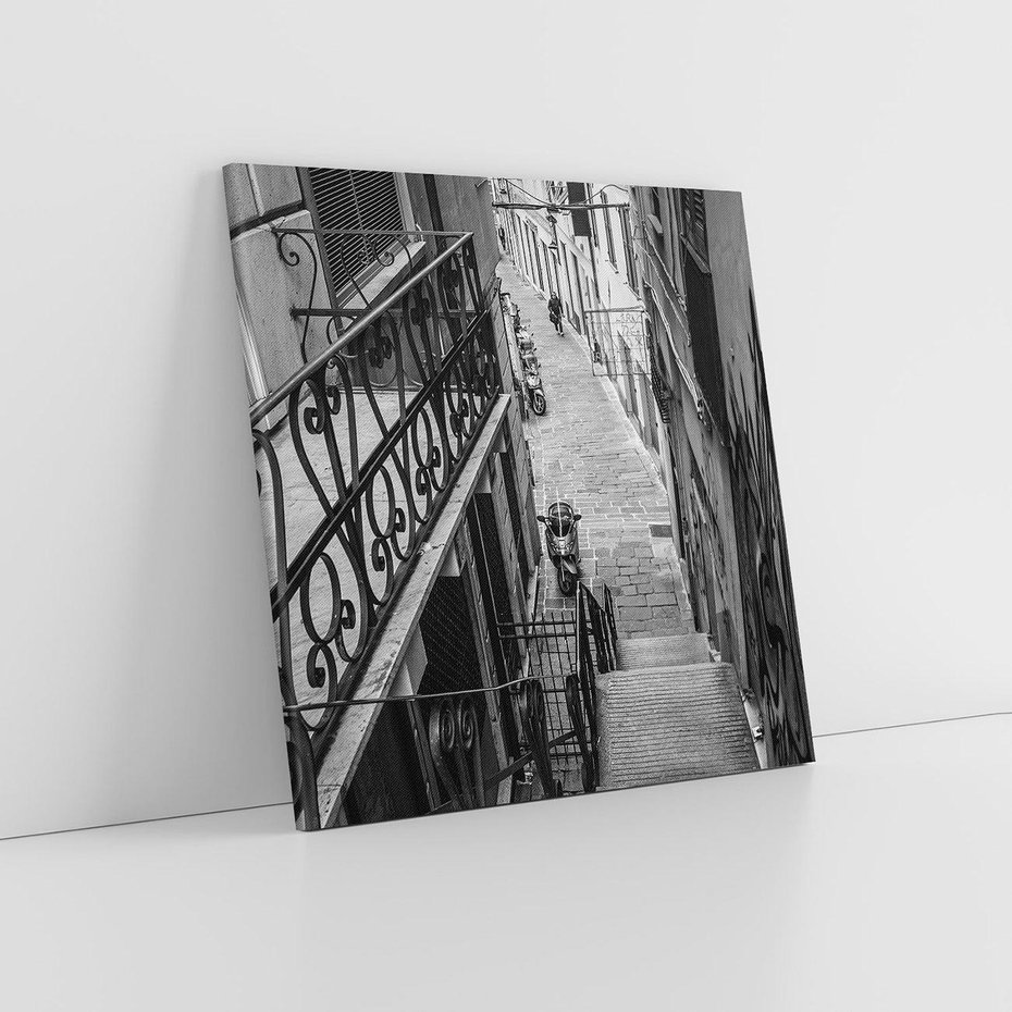 Obraz na płótnie 30x30 - Magiczne spacery - uliczka, perspektywa