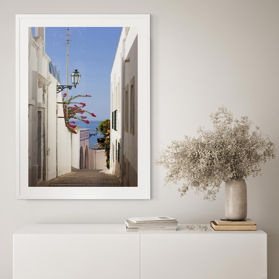 Plakat bez ramy 21x30 - Podróże w Czasie: Perspektywiczna Uliczka - uliczka, perspektywa