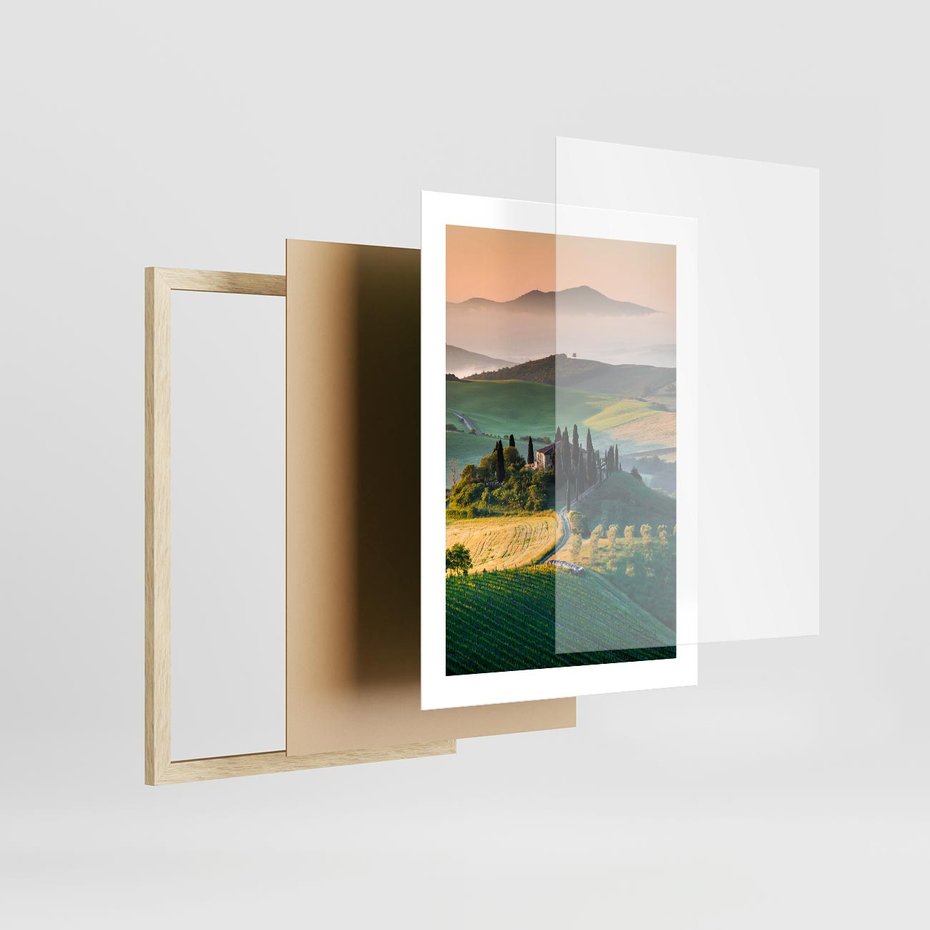 Plakat w ramie 30x40 - Perspektywa malowniczego widoku - widok, perspektywa - rama drewno