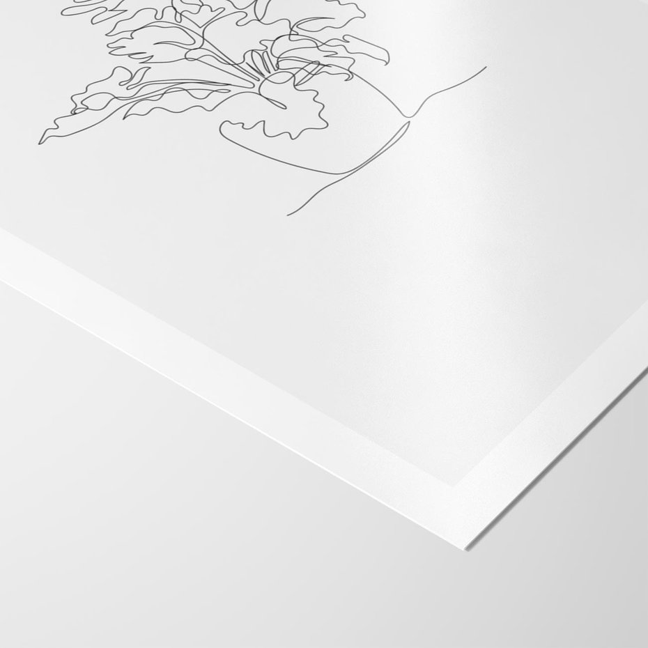 Plakat bez ramy 30x40 - Rozkwitające Formy - szkic, minimalizm