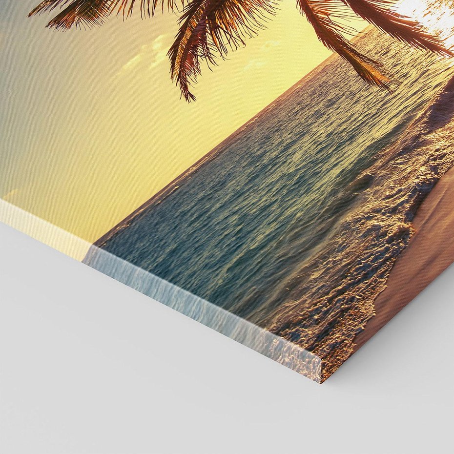 Obraz na płótnie 80x80 - Rajski Widok - zachód słońca,