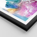 Plakat w ramie 40x50 - Abstrakcyjne Pastelowe Piękno - abstrakcja, pastelowe - rama czarna