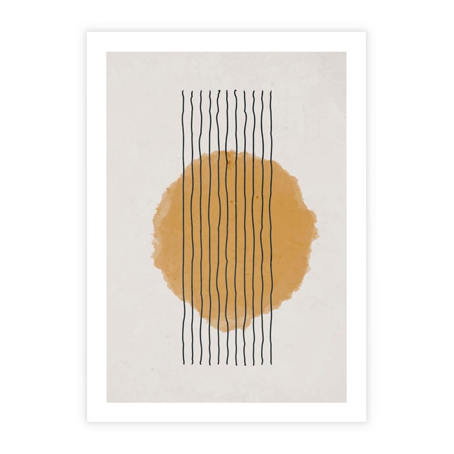 Plakat bez ramy 40x50 - Taniec Emocji - abstrakcyjne akwarelowe plamy, nieregularne kreski